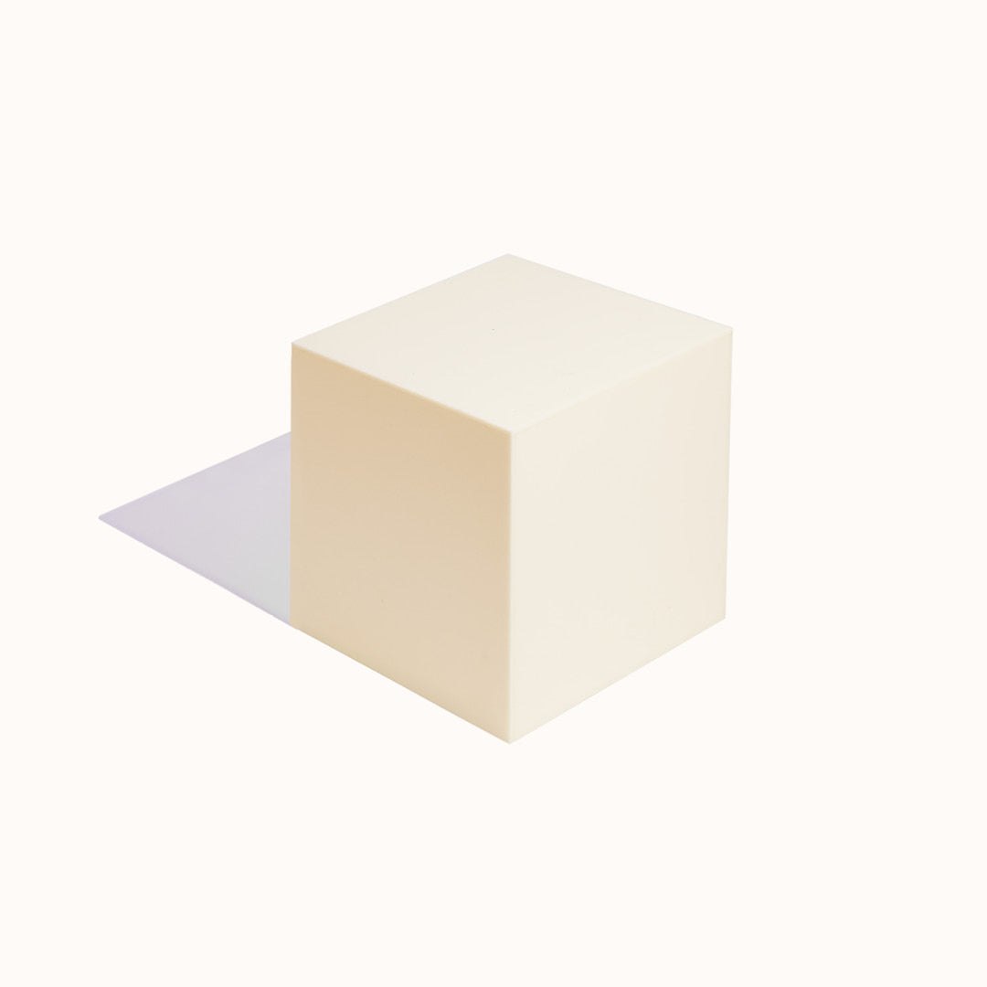 Acrylic Cube Coloured Box Photography Prop Beige