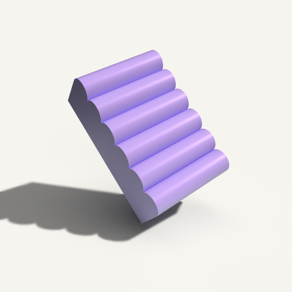 Fluted Bump Product Photography Prop Purple