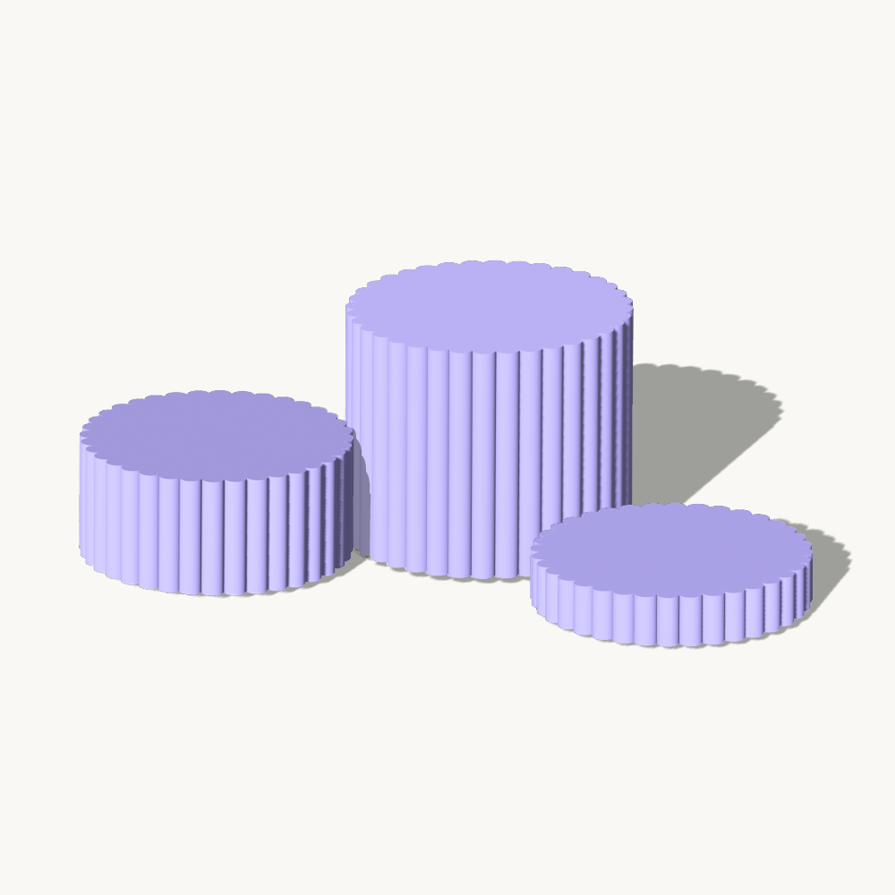Fluted Plinth Product Photography Prop Violet