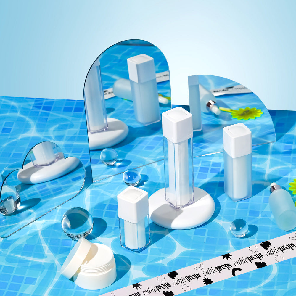 Mirror-Product-Photography-Props-Shapes-Cloud-Arch Blue Pool Backdrop