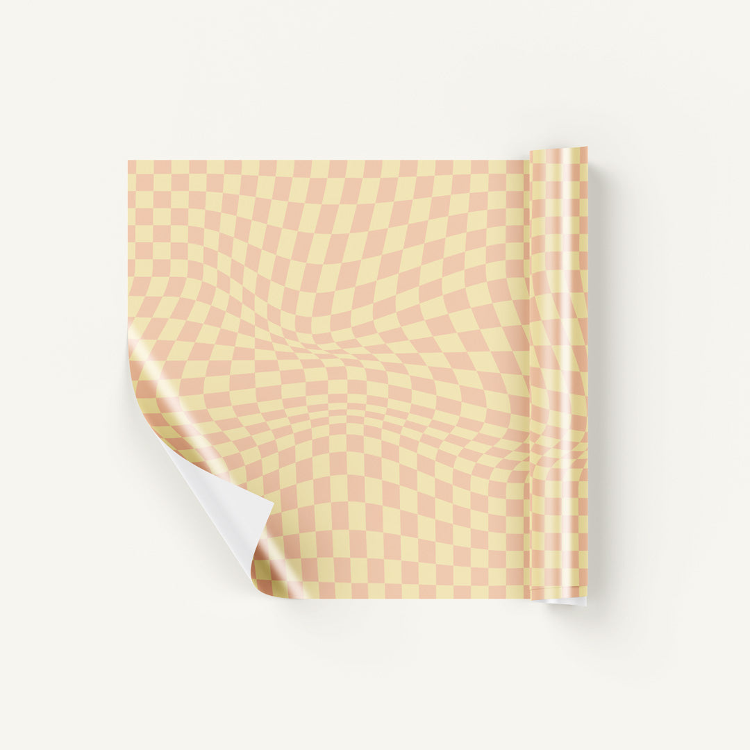 Photography-Backdrop-Warped-Checkered-Peach-Butter yellow