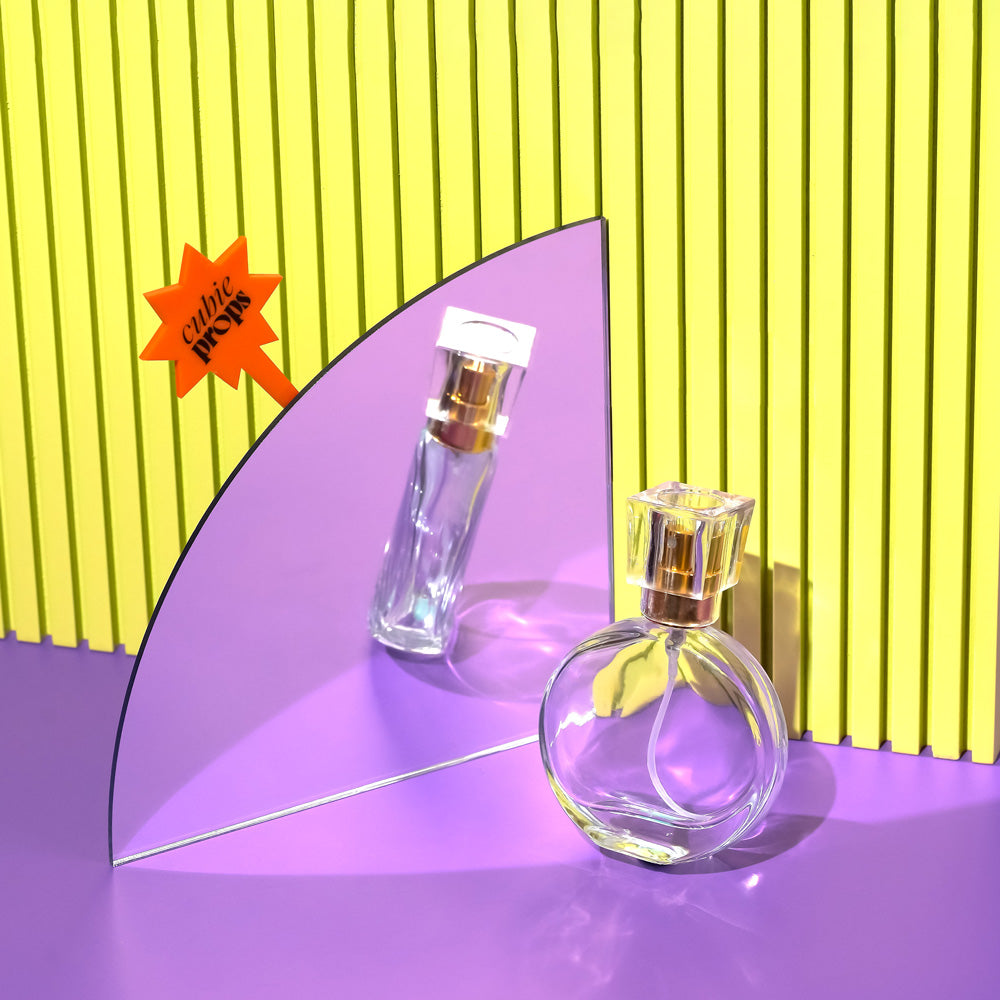 Acrylic Mirror Product Photography Prop Quadrant Perfume