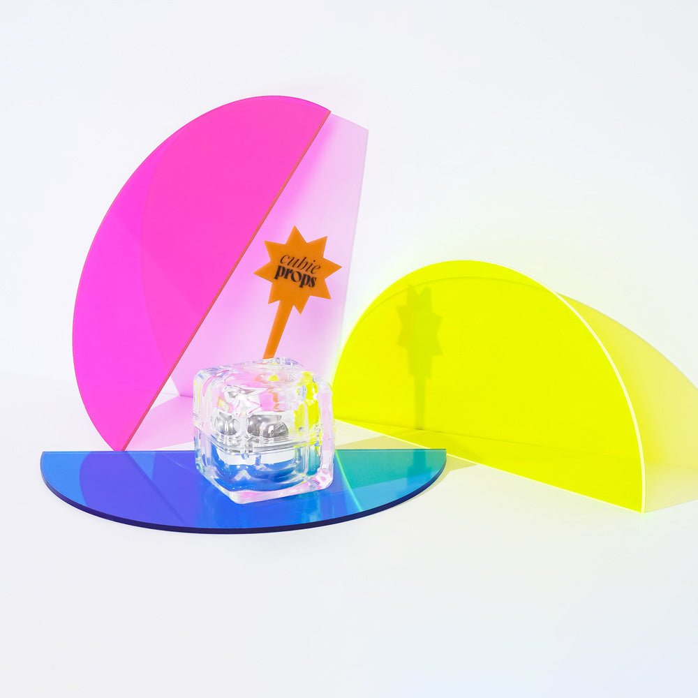 Semicircle Flat Acrylic Product Photography Prop Colorer